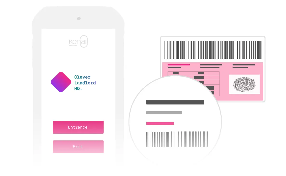a phone with a clever landlord app on it
