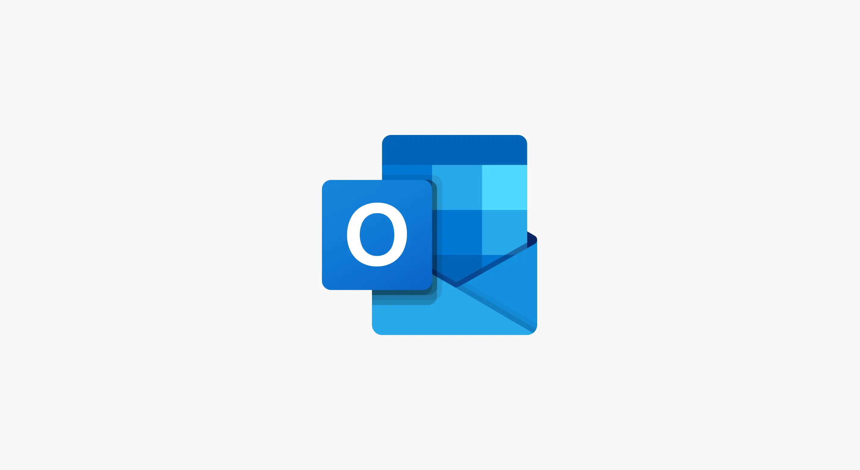 a blue outlook icon with an envelope and a calendar