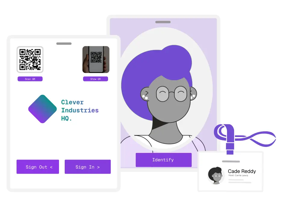 a clever industries id card is displayed on a phone