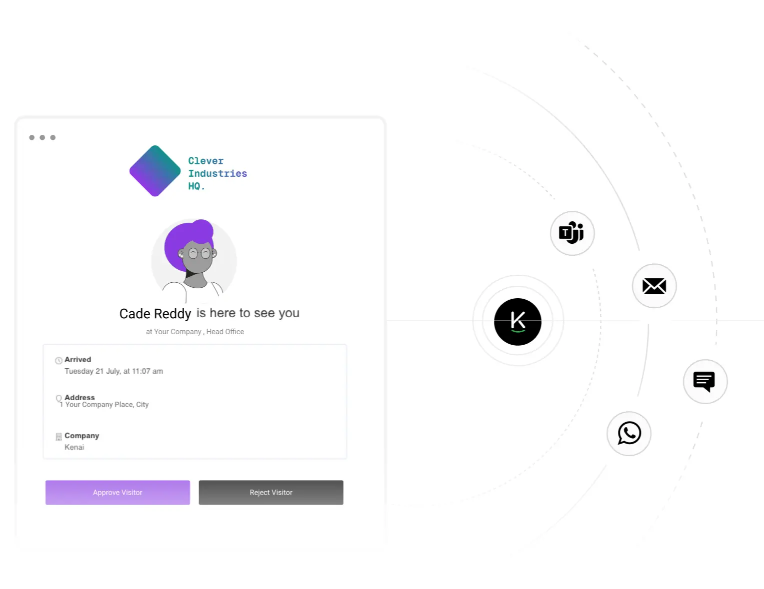 a screenshot of a page that says cadde reddy is here to see you